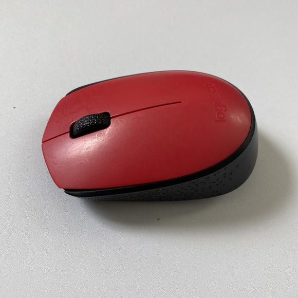 Logitech -  M170 Wireless Mouse For PcMac,2.4 Ghz With USB Mini Receiver - Red - Picture 4 of 6